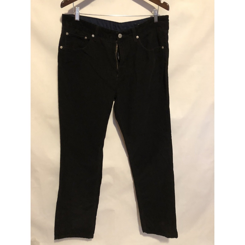 Cremieux Clasics Men's Corduroy Pants Size 36‎ X 34 100% Cotton Black Straight